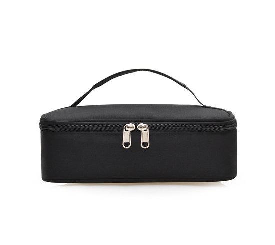 1 stuks‑draagbare thermische lunchtas‑warmhouden van voedsel‑aluminium binnenvoering‑draagbaar‑voor studenten‑26x16x8cm‑zwart — afbeelding 3