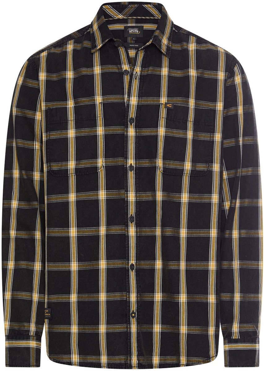 camel active Hemd met borstzakken - Maat menswear-4XL - Geel