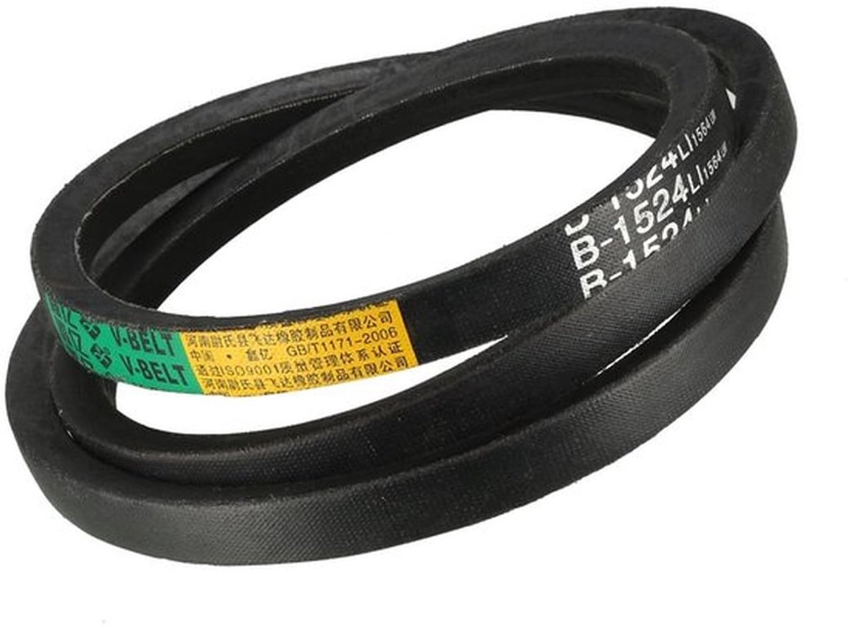 - V-riem - rubberen aandrijfriem - 60 inch binnenomtrek - 16 mm breedte - sterk en betrouwbaar - geschikt voor diverse sectoren - zwart