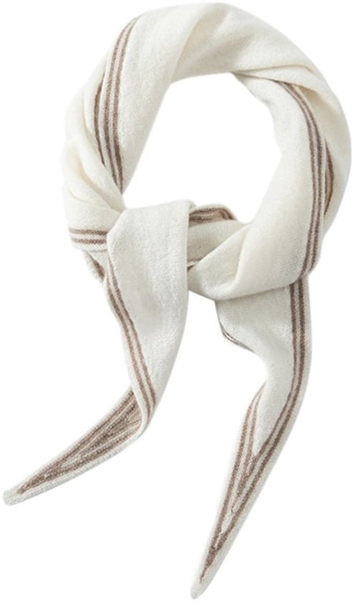 Witte wollen sjaal, unisex, multifunctionele nekwarmer voor herfst en winter