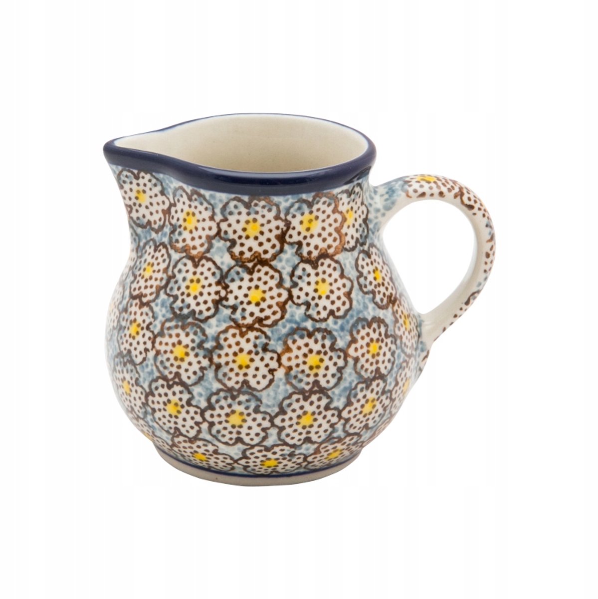 Bolesławiec Melkkan 200ml - Handgemaakt Keramiek met Bloemendecor