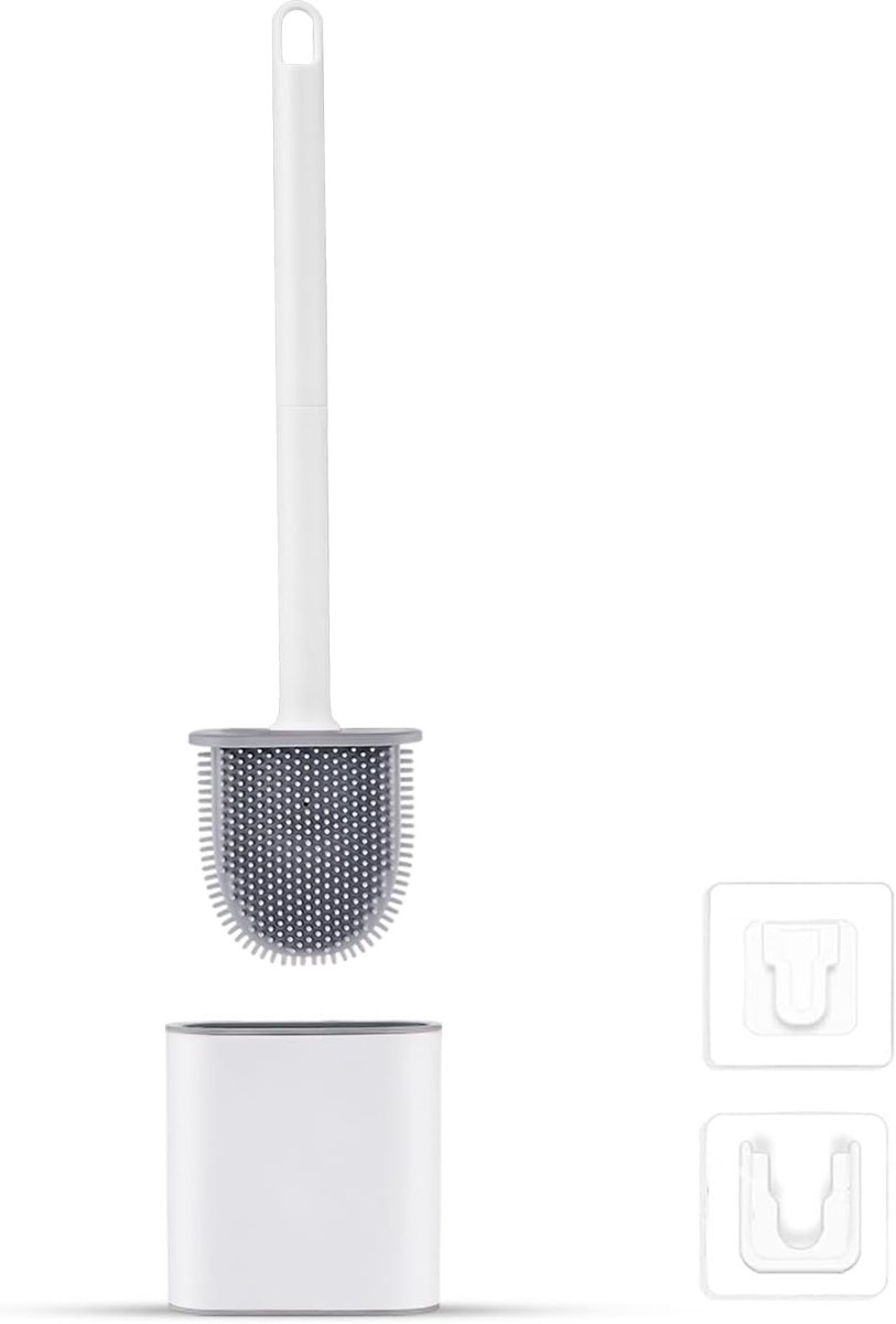Toiletborstel - Siliconen - Wit