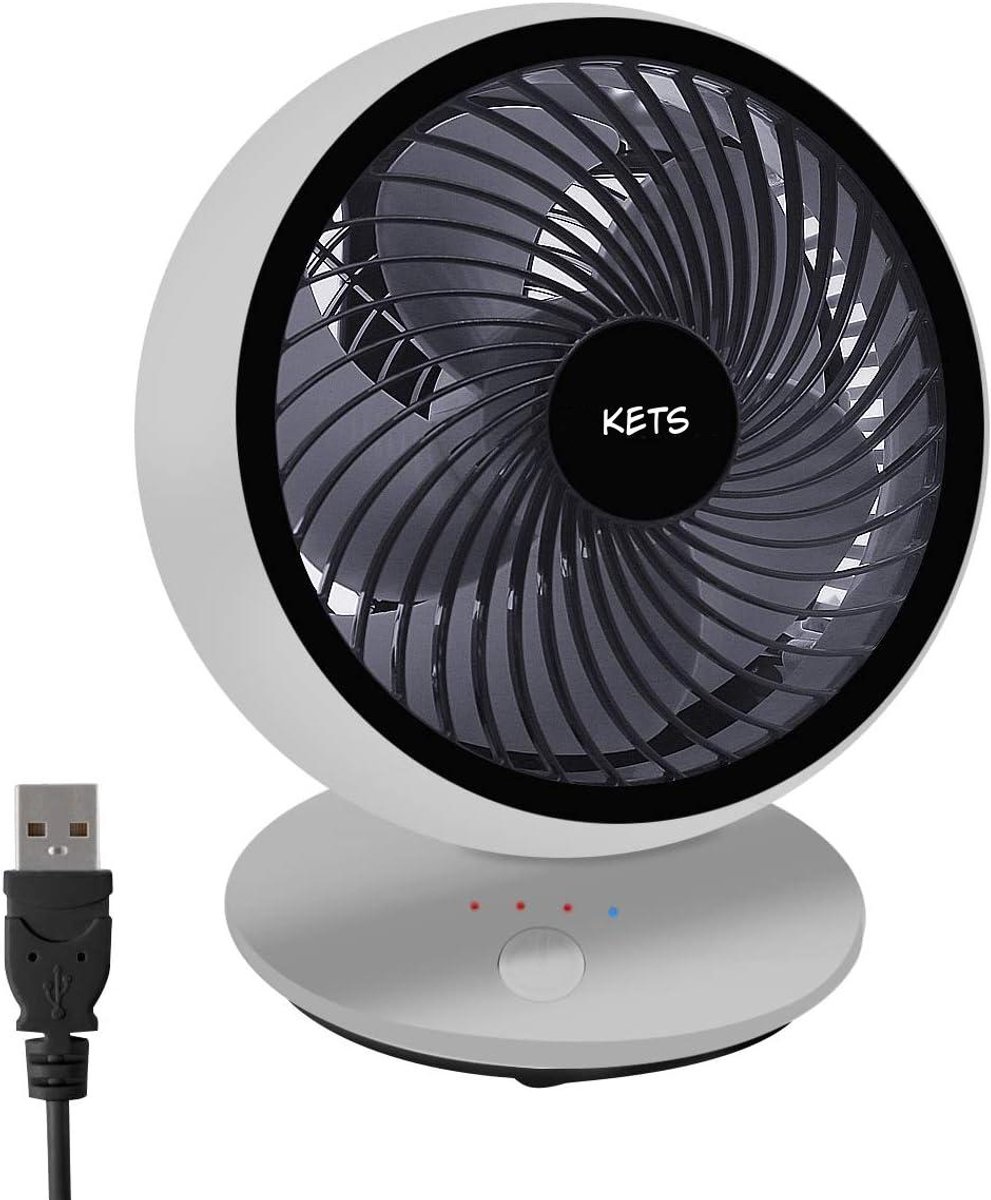 Kavora Ventilator - Tafelventilator - Tafel Ventilator Geluidloos - Wit - 13cm x 17cm x 24cm