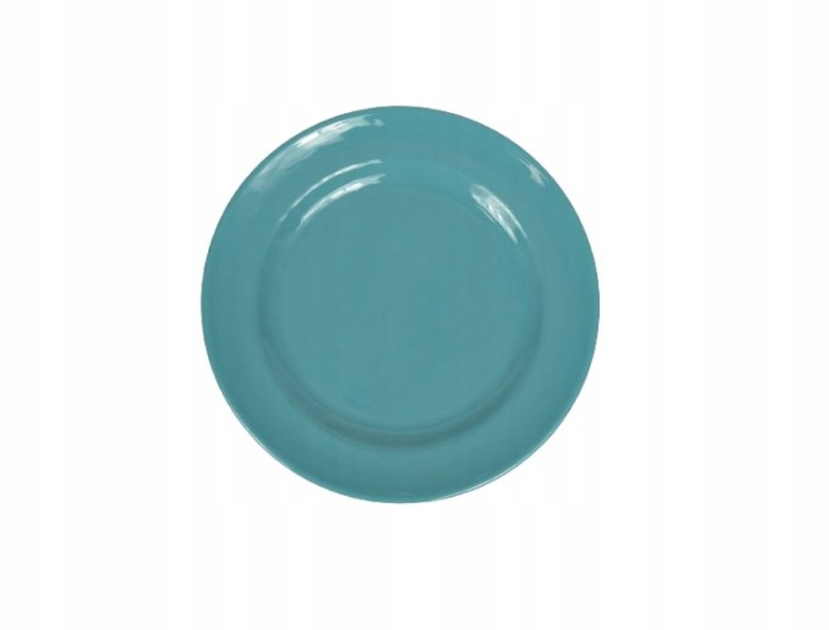 Turquoise Melamine Camping Set: Kom & Diep Bord