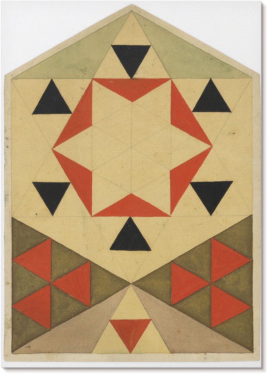 Tulup Polycanvas Wandposter - Geometrische Studie, Schilderen - A4 - Geel Wandposter - Rechthoek - Interieurdecoratie - Woonkamer, Slaapkamer, Kantoor - Geometrische