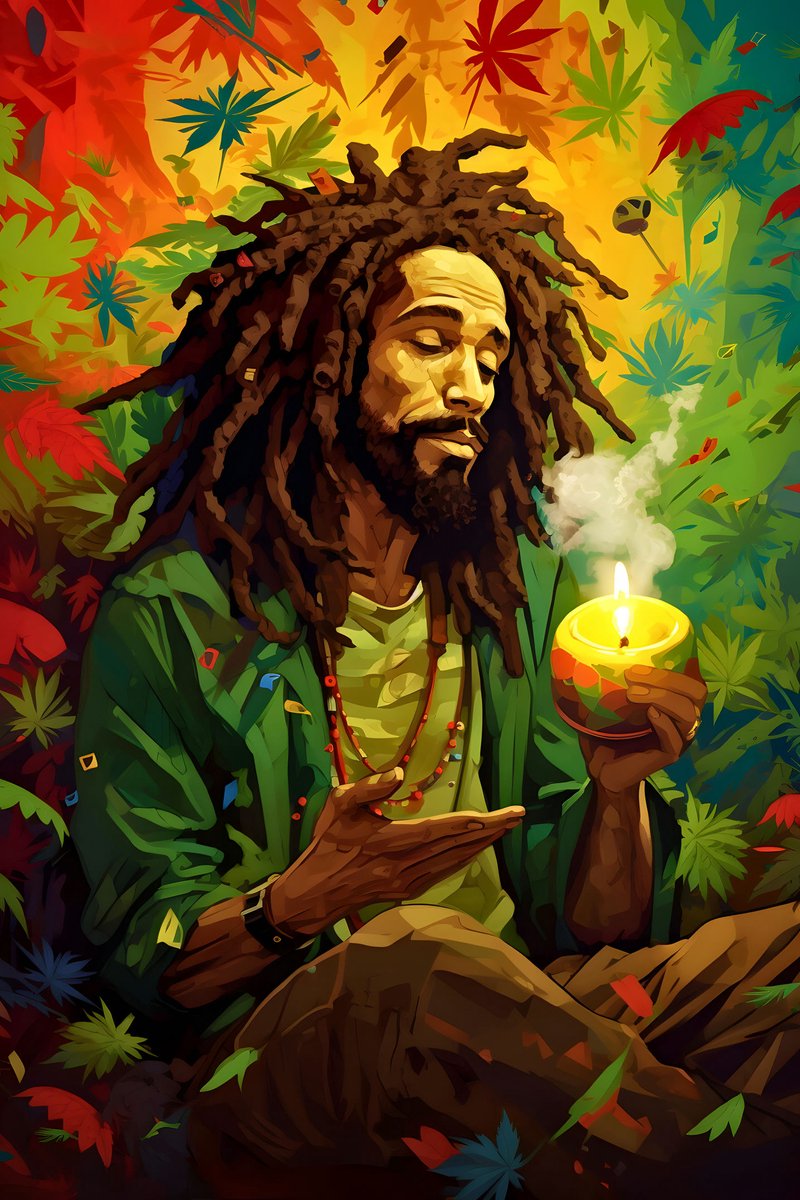 Rastafari Poster - 420 - Jamaica - Reggae - posters - formaat 70x100cm - Wanddecoratie - L1188MT