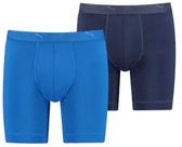 Puma 2-pack extra lange pijpjes boxershort heren - Microfiber heren ondergoed - Kruipt niet op - Tegen schurende benen - Sport ondergoed mannen - Zwart/Blauw / XL