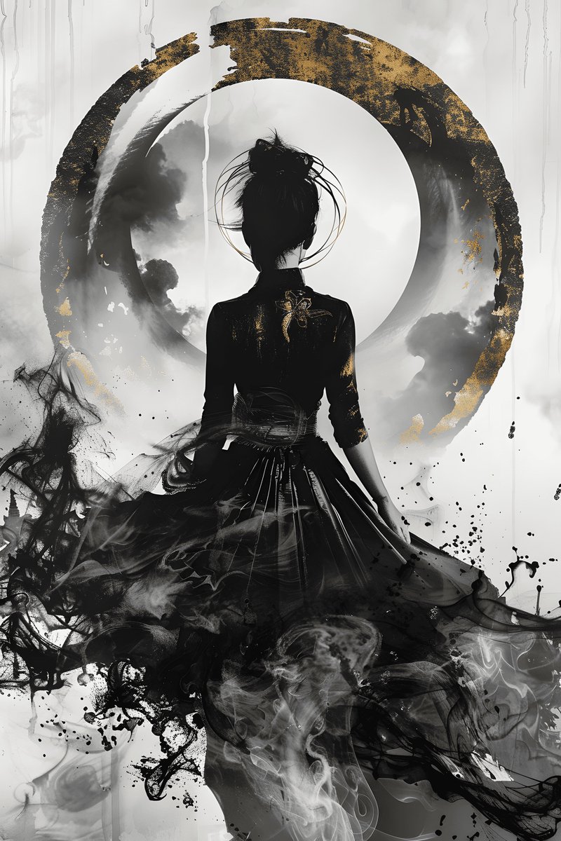Rook Poster - Mystieke iatisch - Sfeervol - Traditioneel - Decoratief - posters - formaat 30x40cm - Wanddecoratie - XS2284MT