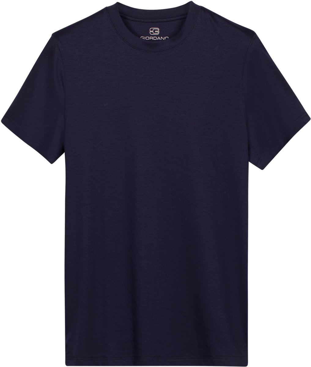 Giordano – Luca - Heren – Liquid Cotton – Korte mouw - T-shirt - Donkerblauw – 625078-64