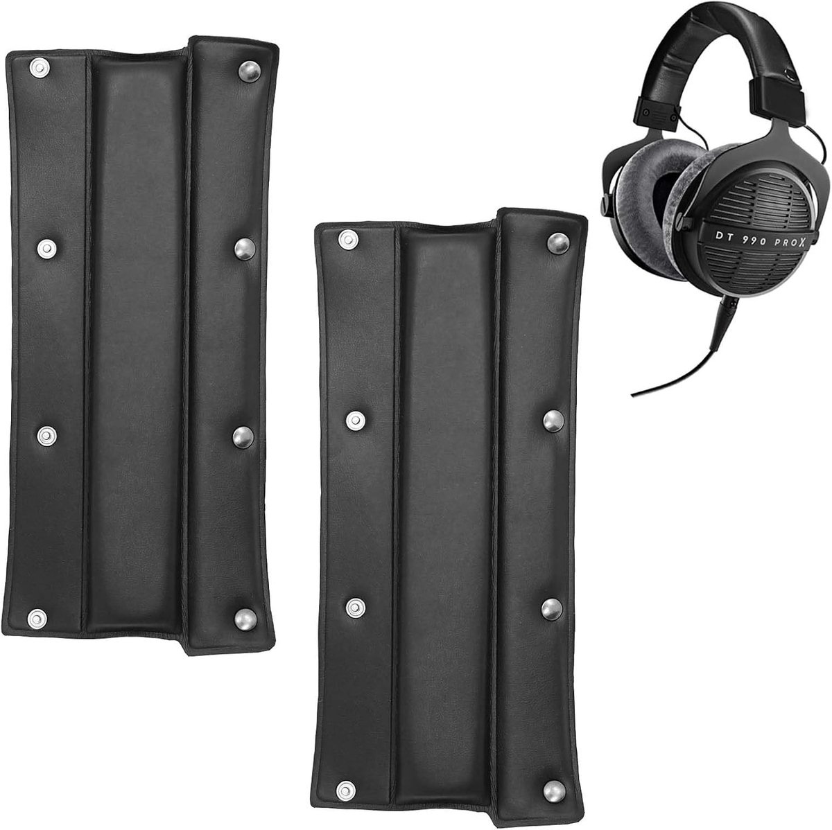 Reservehoofdband met knopen en 2 vervangende oorkussens voor diverse hoofdtelefoons zoals T70P, T5P, DT990, DT880 en DT770PRO