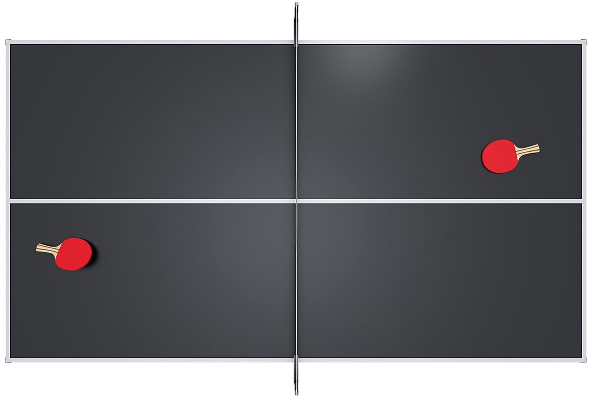 Vente-unique Vaste buitentafeltennis tafel - 274 x 152.5 x 76 cm - Zwart - JAMISON