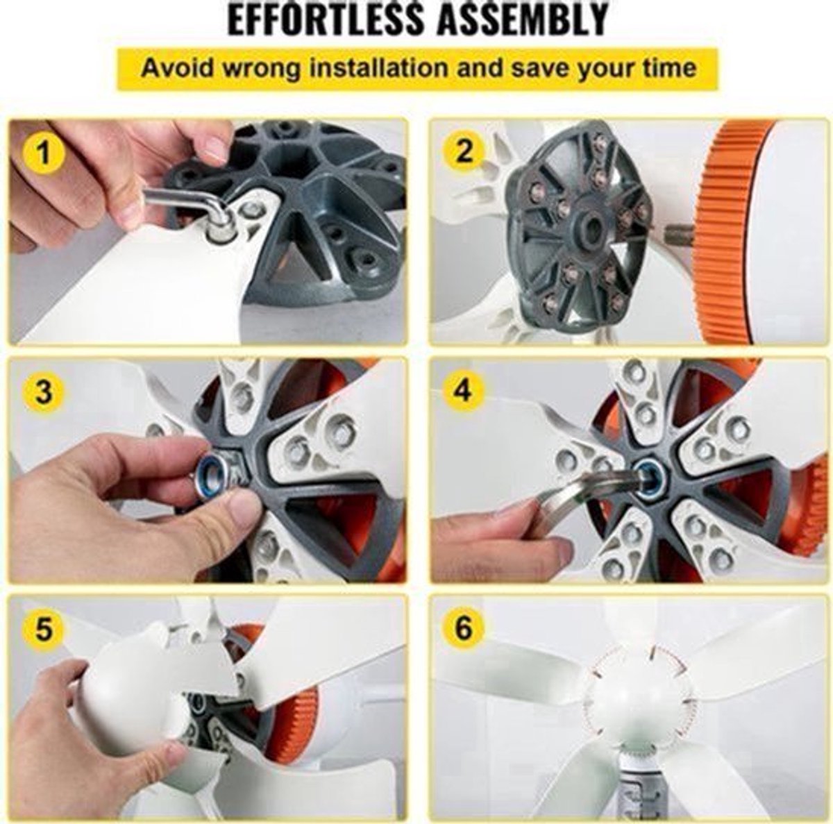 Alternatieve Energie Generator - Windmolen Generator - 300W - 5 Blades- Wind Energie - MPPT Controller - Wit