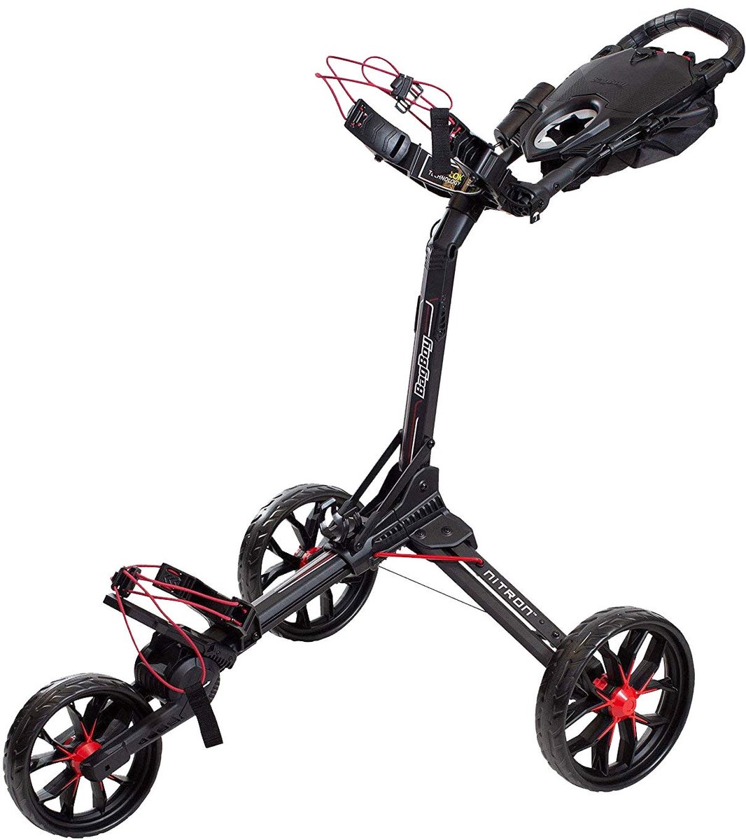 Golftrolley Opvouwbaar – Automatisch Uitklapmechanisme – Parkeerrem – Parapluhouder – 7,2 kg – Zilver/Zwart