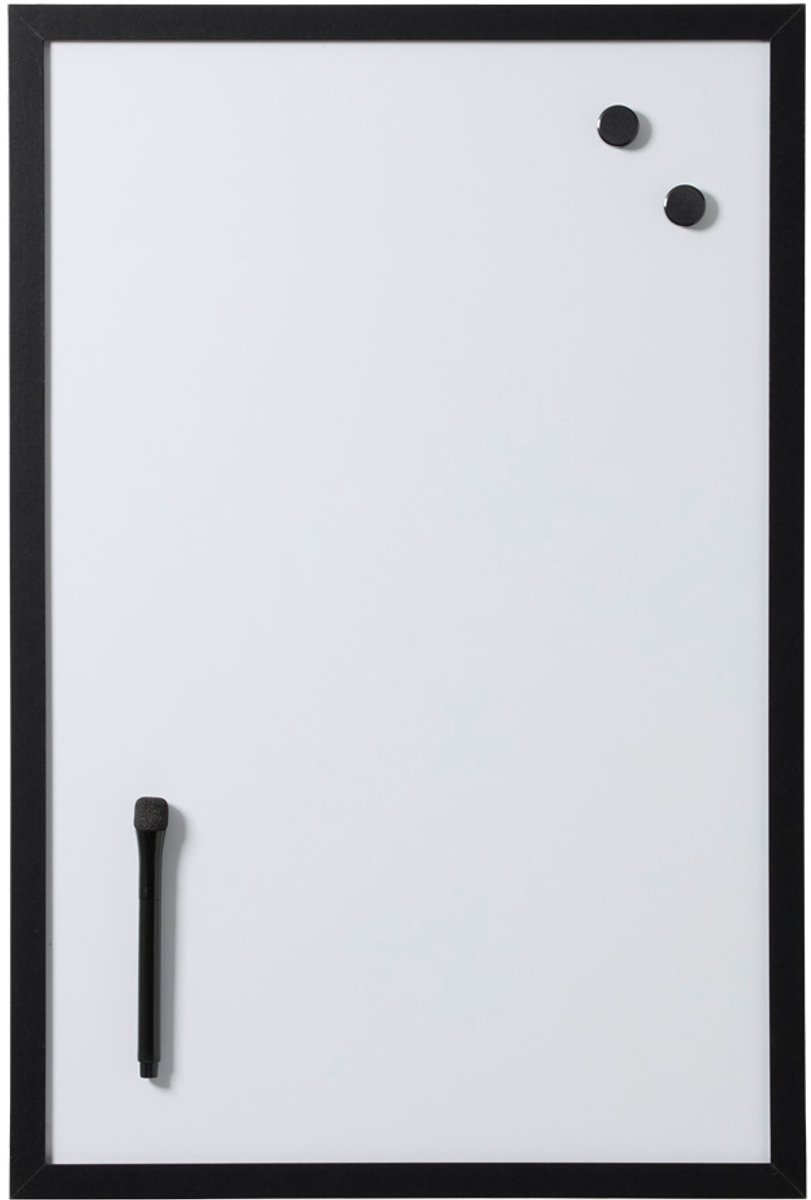 Naga - Whiteboard - 60 x 40 cm - met Zwarte Omlijsting - NA-14110