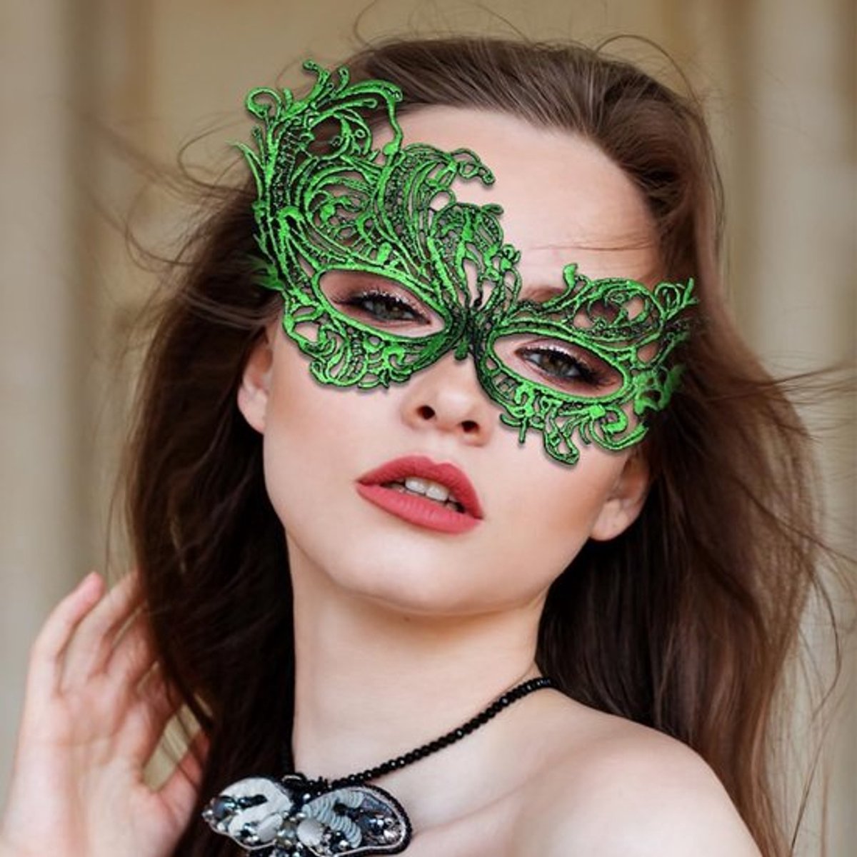 Dailygoody - Masquerade-masker - Damesmasker van kant - Perfect voor carnaval en