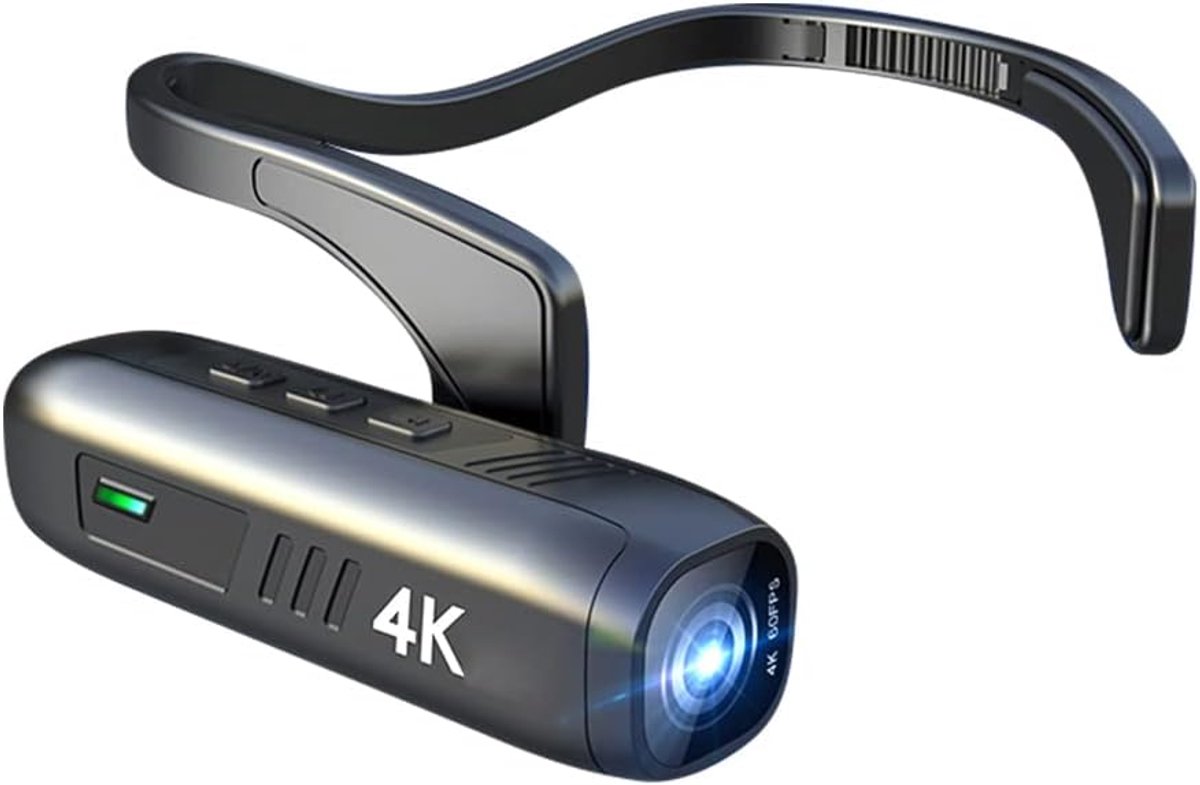 4 K 30 FPS Hoofd Gemonteerde Camera Draagbare WiFi Video Camera Camcorder Webcam 120 ° Groothoek, Lens Anti-shake, Ingebouwde Batterij, APP Controle voor Vlog Video Opname
