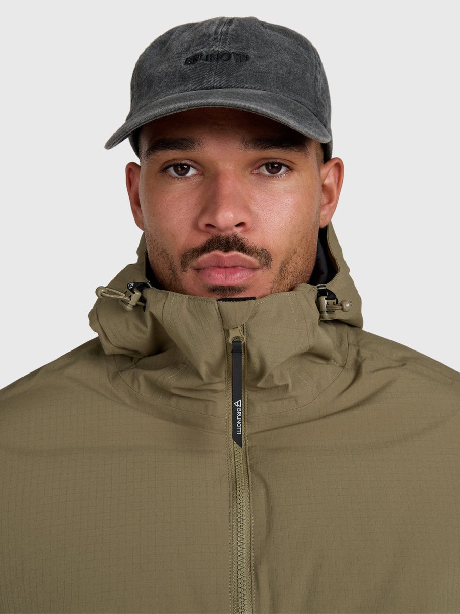 Brunotti Bob Winterjas Heren Dusky Regenjas Waterdicht 15K Waterproof Relaxed Fit Ademend XXL Groen