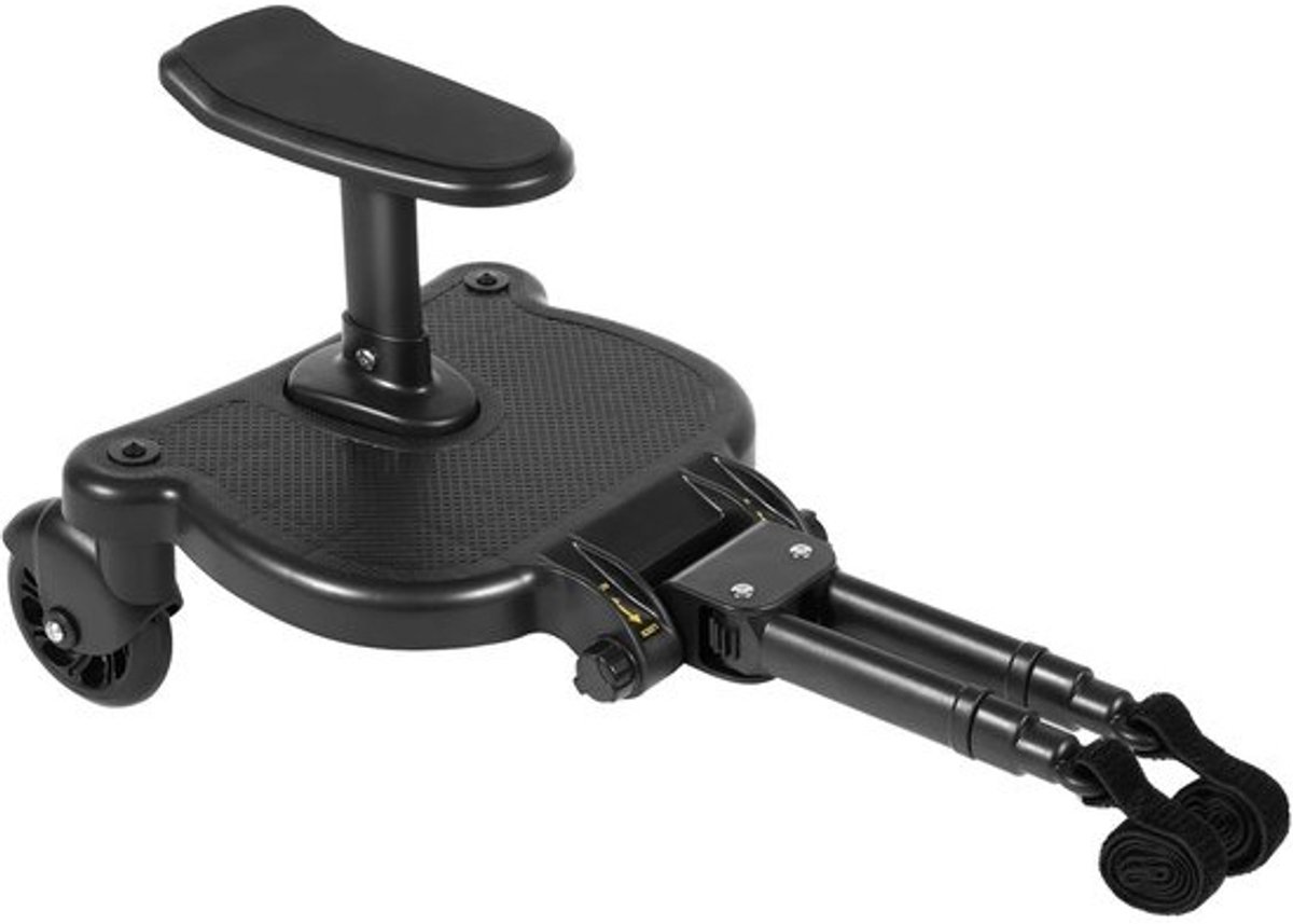 Kinderwagen Meerijdplankje - Voor kinderwagen/buggy - Met zitje - Verstelbaar - Zwart - 3 tot 7 jaar