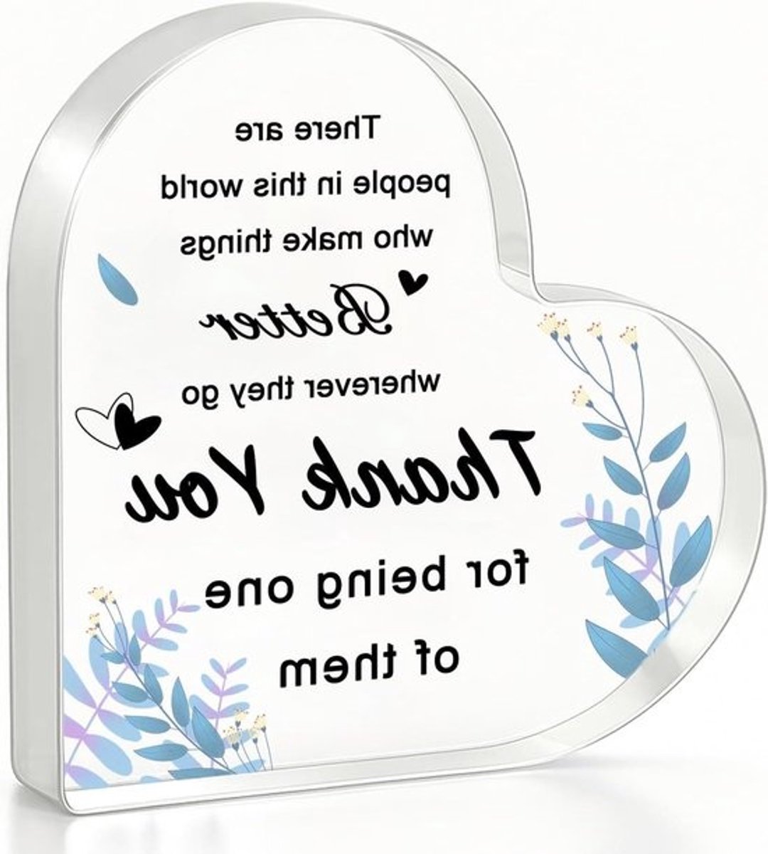 Acryl Hartplaat - Decoratie Plaat - Cadeau Geven - Hartvorm Ontwerp - 10 cm - Transparant