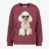 Name It meisjes sweater met hondenprint donkerroze - Maat 122/128