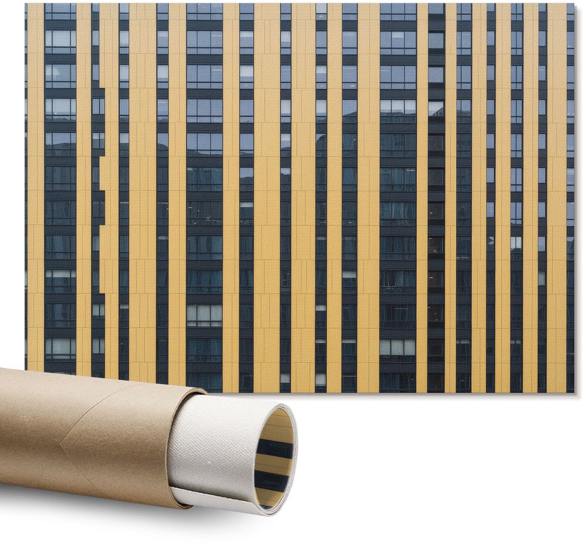 Coloray Polycanvas Wandposter - Amsterdamse Huurkazernen, Illustratie - A1 - Marine Poster - Rechthoek - Interieurdecoratie - Kantoor - Modern