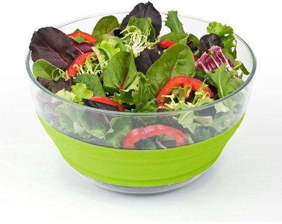 Opvouwbare Slacentrifuge - Groente Droger - Salade Bereiden - Ruimtebesparend Ontwerp - 4 Liter Capaciteit - Groen — afbeelding 2