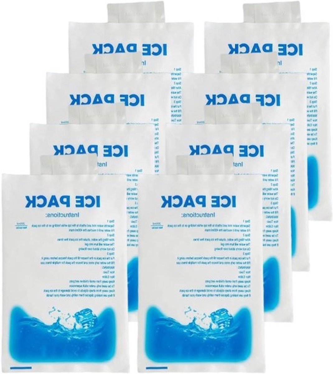 Herbruikbare Gel Koelelementen - Vriezer IJspakking Koeltas - Voedsel Koel Houden - Herhaald Invriezen Kwaliteit - 200 ml - Blauw