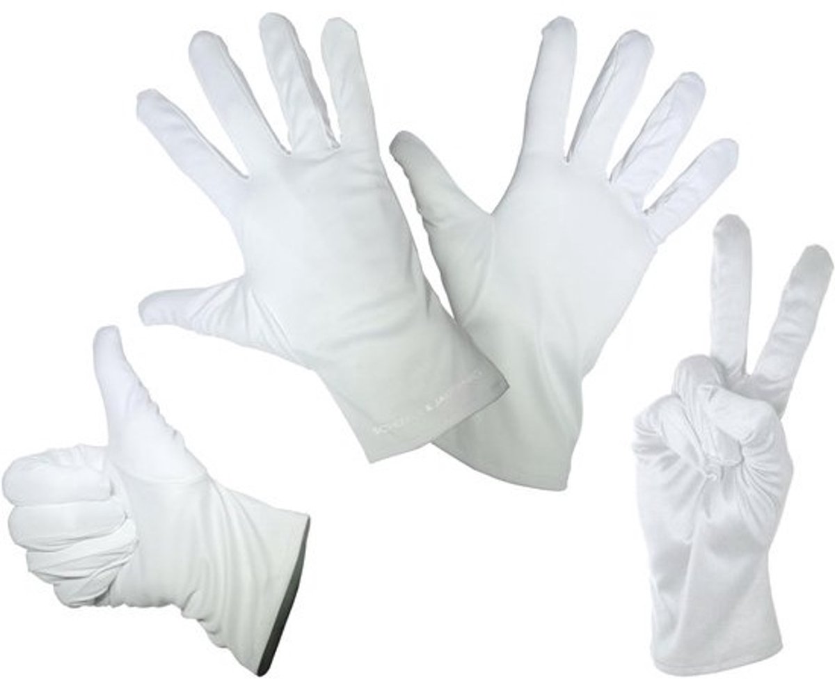 Microfiber Handschoenen - Poetsdoek Handschoenen - Reinigen en Poetsen - Fijn Microvezel Materiaal - Maat M - Wit