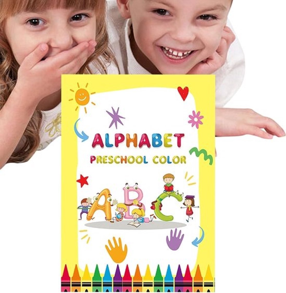 Alfabet Zoekboek - Letteroefening Schrijven - Kleuter Educatie - Herbruikbaar Uitwisbaar - 24 x 17 cm
