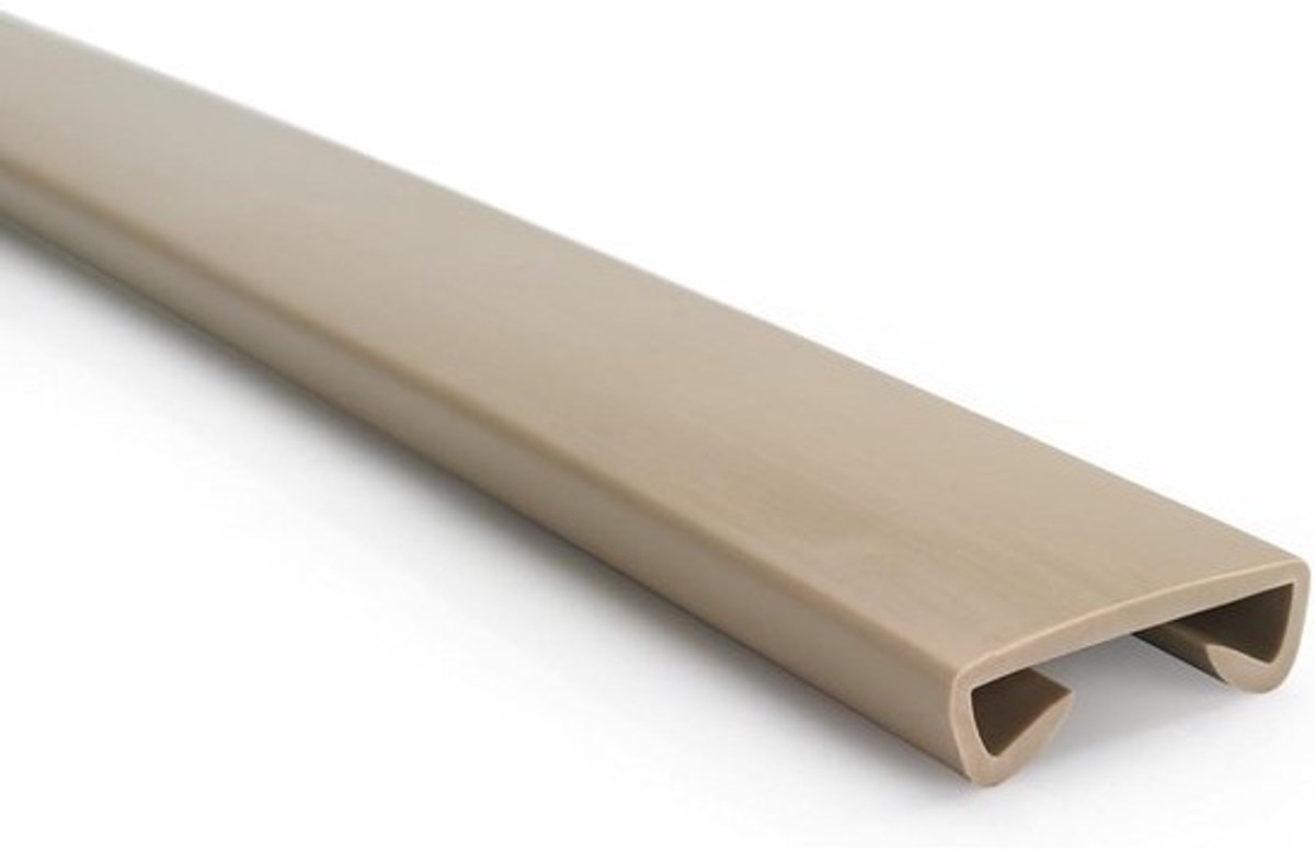 PVC Leuning Profiel - Trapleuning Kunststof - Trappenhuis Afwerking - Flexibel Thermoplastisch Materiaal - 40x8 mm - Beige