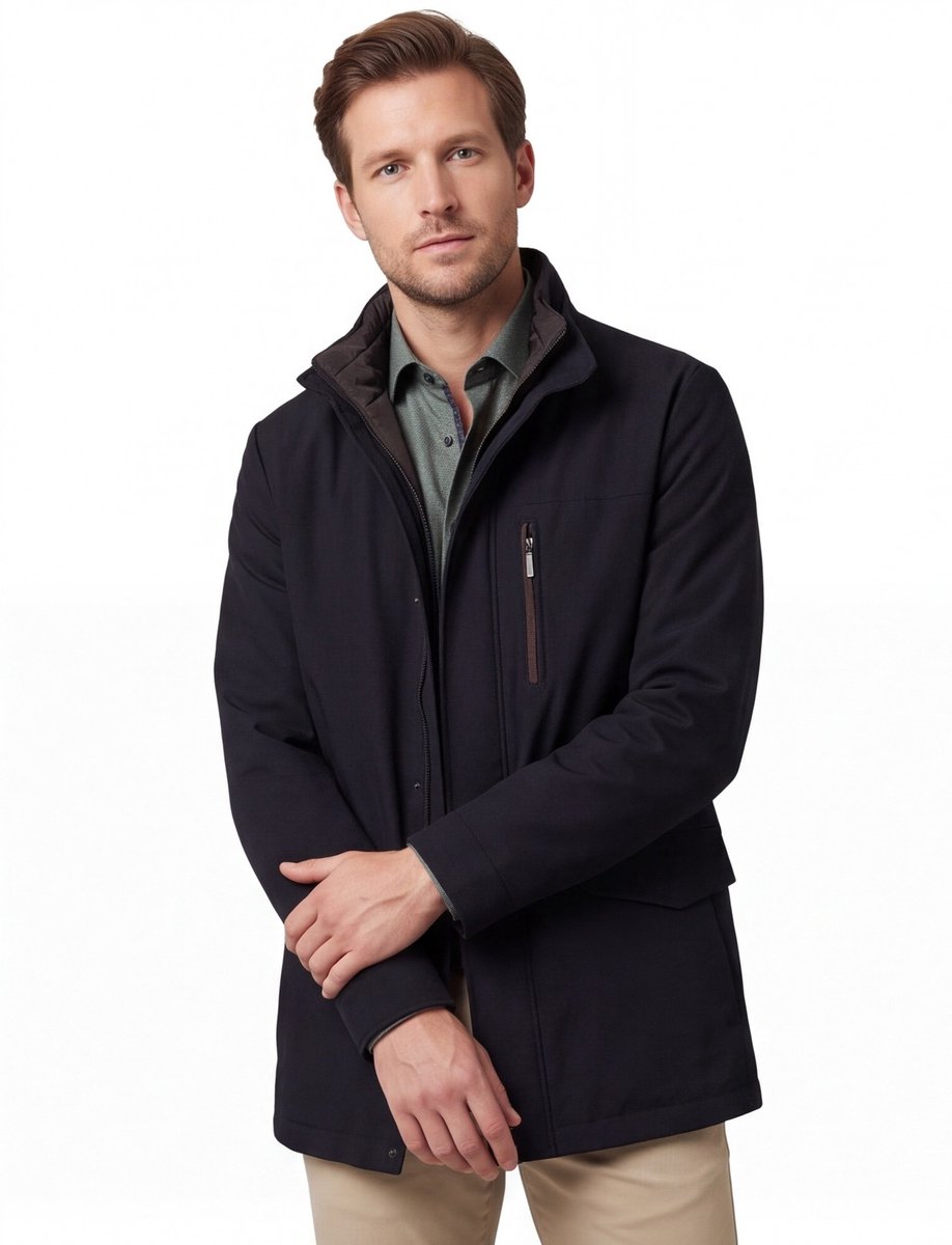 Bugatti winterjas donkerblauw
