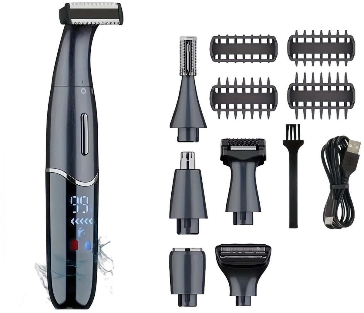 Currero Foil Shaver - Scheerapparaat Mannen - Hoofd Scheerapparaat - Head Shaver - Tondeuse met Trimmer - Lichaam en Baard - Oplaadbaar