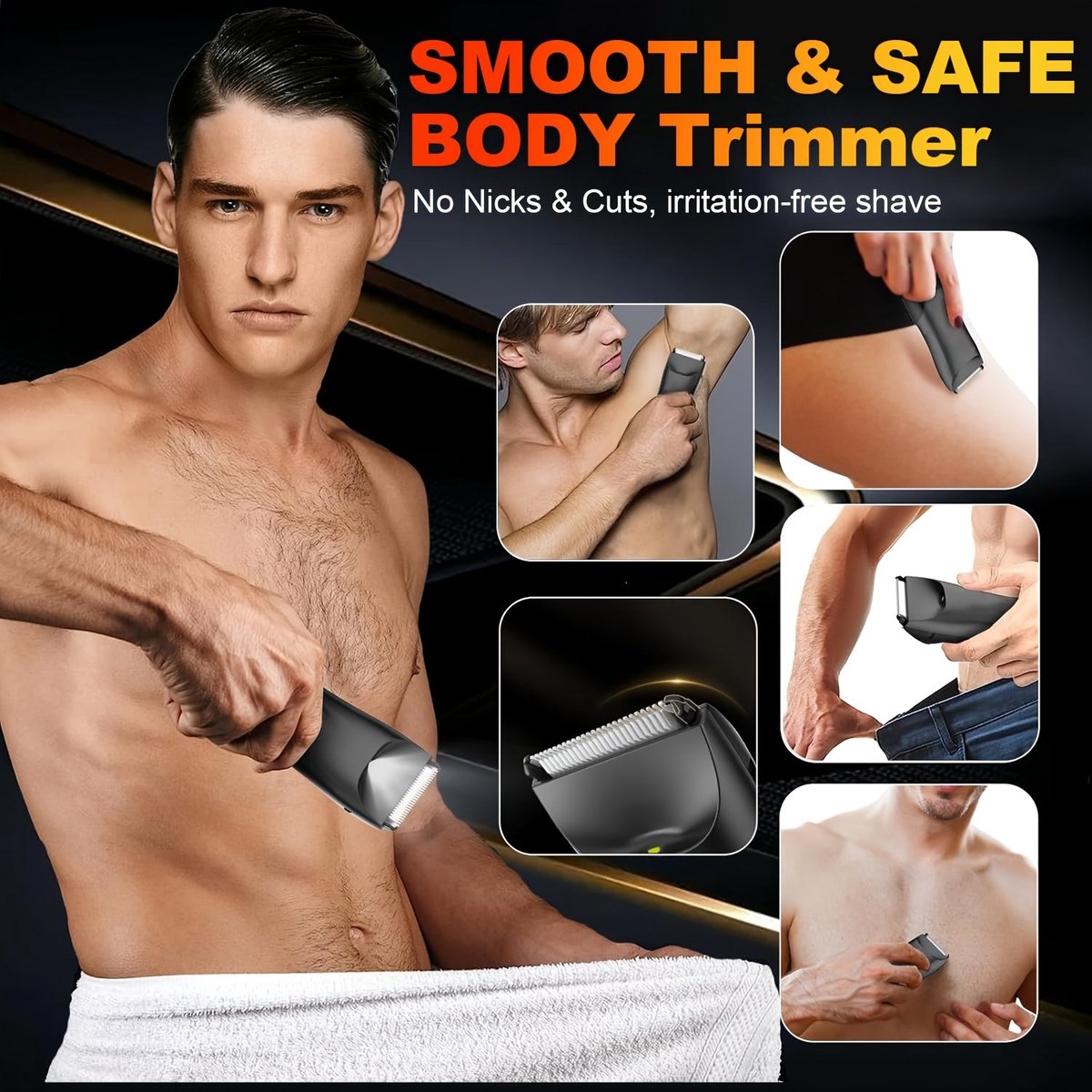 Currero Foil Shaver - Scheerapparaat Mannen - Hoofd Scheerapparaat - Head Shaver - Tondeuse met Trimmer - Lichaam en Baard - Oplaadbaar
