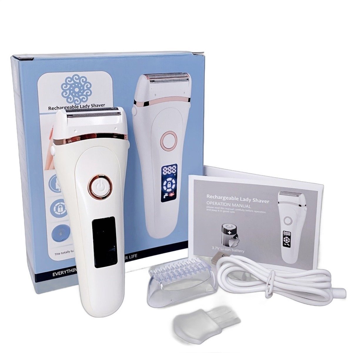 Currero Foil Shaver - Scheerapparaat Mannen - Hoofd Scheerapparaat - Head Shaver - Tondeuse met Trimmer - Lichaam en Baard - Oplaadbaar