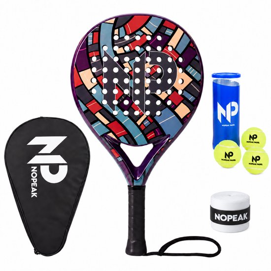 No Peak Padelracket Barna - Inclusief Padeltas, padelballen en extra overgrip – 100% Carbon Padel racket No Peak Padelracket Barna - Inclusief Padeltas, padelballen en extra overgrip – 100% Carbon Padel racket