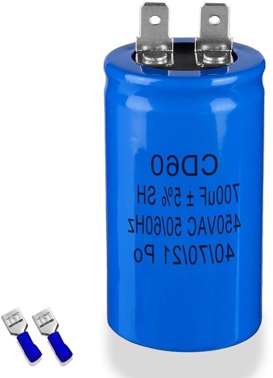Motorcondensator CD60 - Startcondensator - 700uF - Motorstart - Cilindrische vorm - 450V 700uF - Zwart