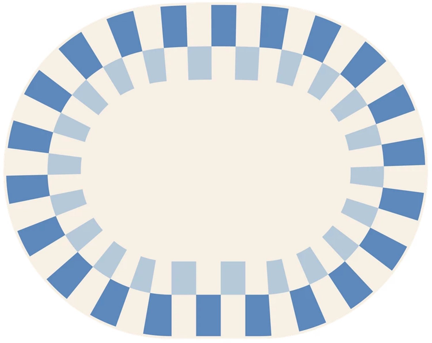 Vacavaliente Soleil placemat ovaal 40x30cm baby blue