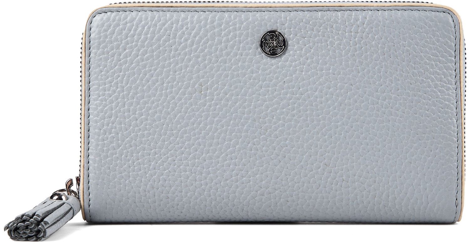 Esquire portemonnee Virginia Zip Around Wallet Light Blue Lichtblauw