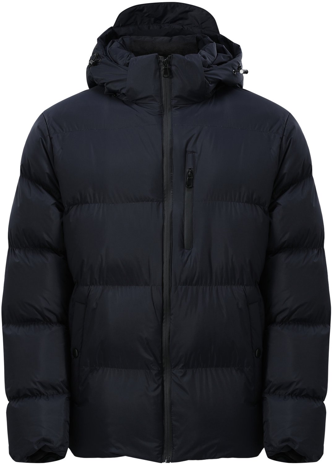 ALLTHEMEN Heren Gewatteerde Jas met Capuchon Effen Winddicht Waterafstotend 2XL Blauw