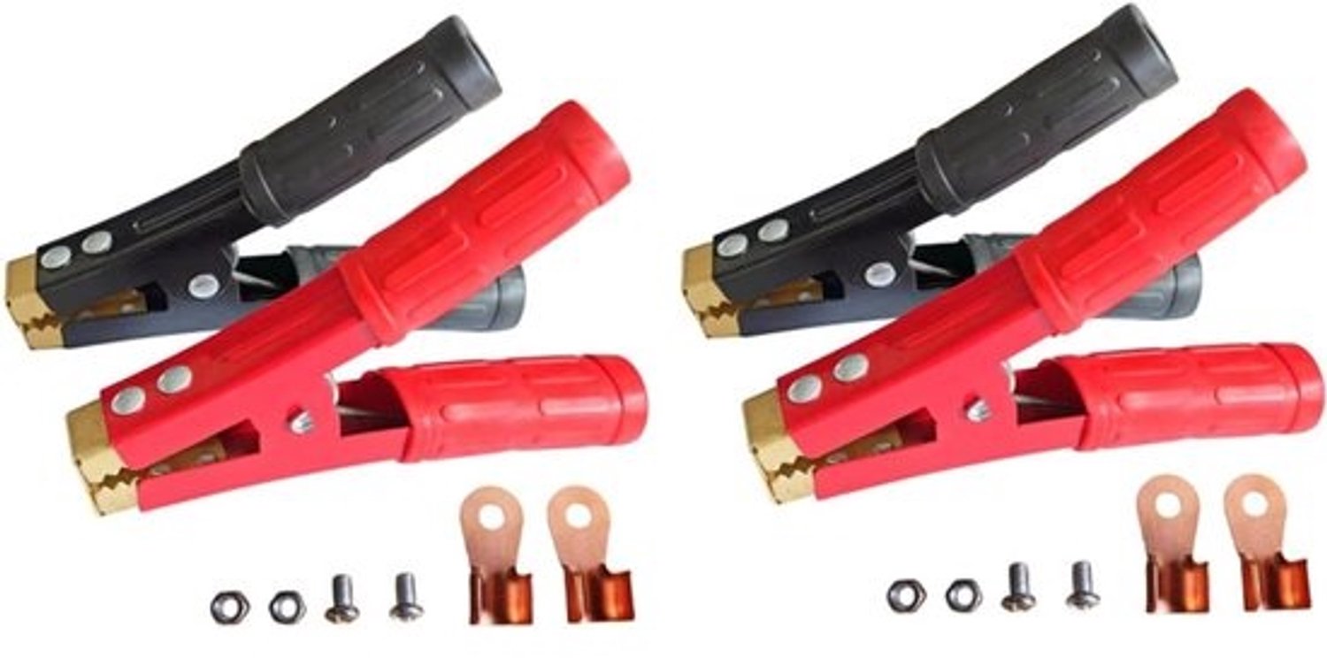 Startkabelklemmen - Accuklemmen - Accu overbruggen - Zuiver koper - 1000 A - Zwart en rood