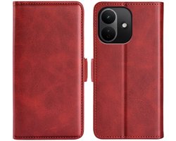 MobyDefend Hoesje - Geschikt voor Xiaomi Redmi Note 17 Pro 5G - Luxe Wallet Book Case (Sluiting Zijkant) - Rood