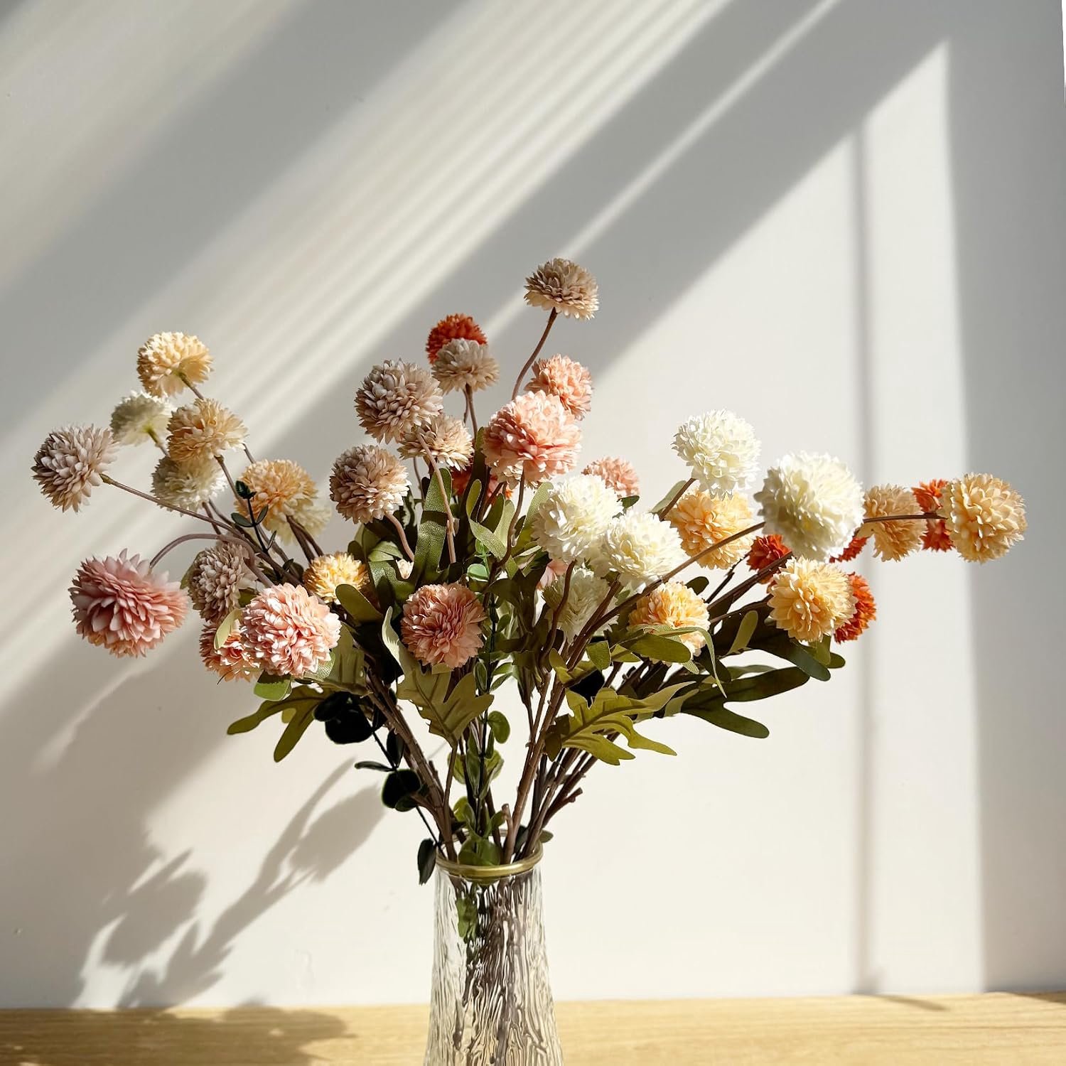 KZQ 8 stuks kunstbloemen voor herfstdecoratie – Kunstchrysanten – Geschikt voor op tafel