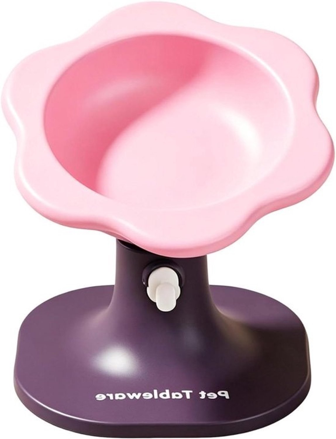 Verhoogde voerbak - Voor honden en katten - Comfortabel eten - Antislipbasis - 17.8 cm hoog - Roze