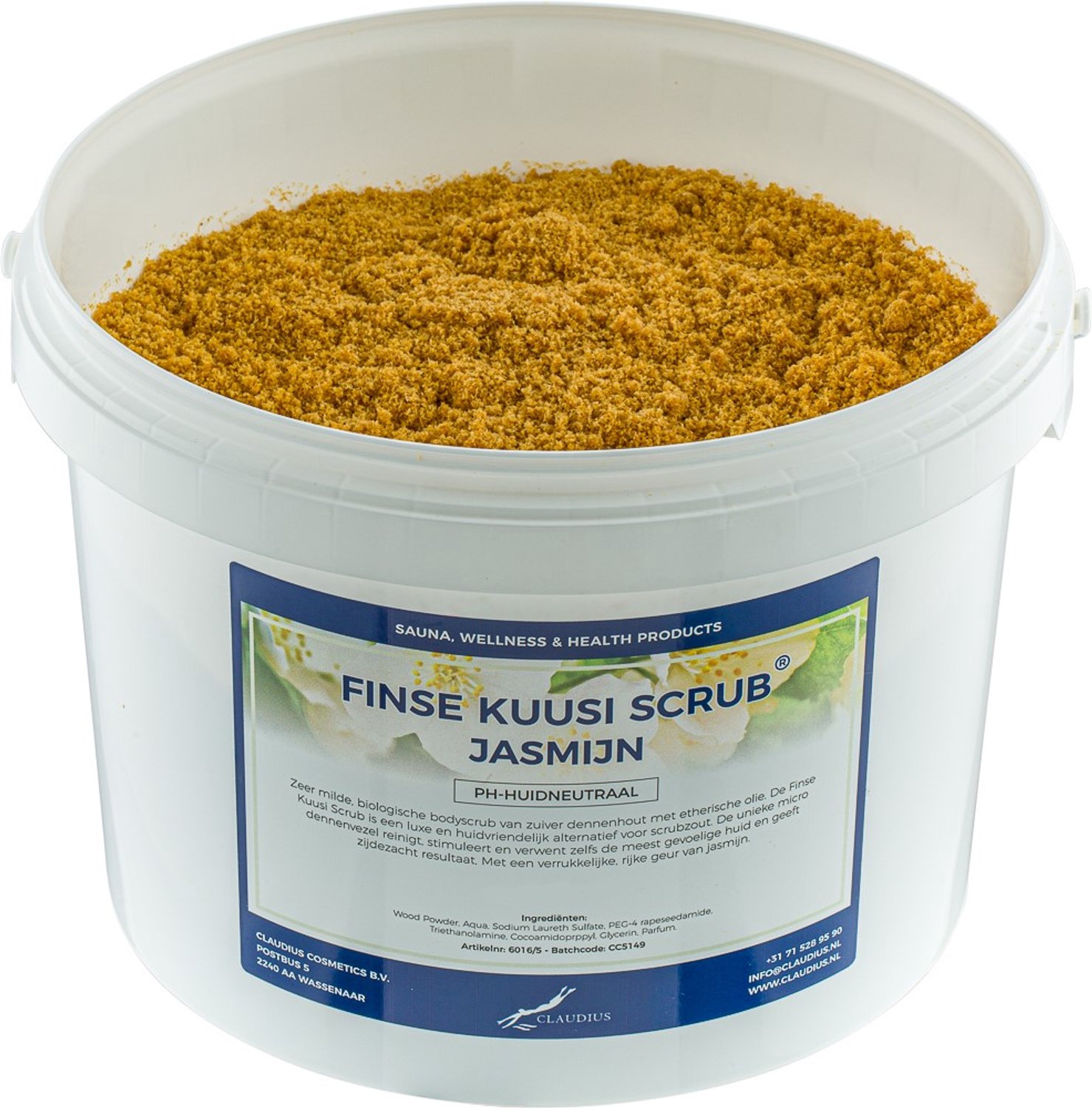 Claudius Kuusi Scrub Jasmijn 1 liter - Hydraterende Lichaamsscrub - Body Scrub