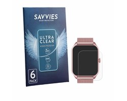 Savvies - Screenprotector voor taopodo Smartwatch 1.83" - Folie Beschermfolie transparant 6 Stuks