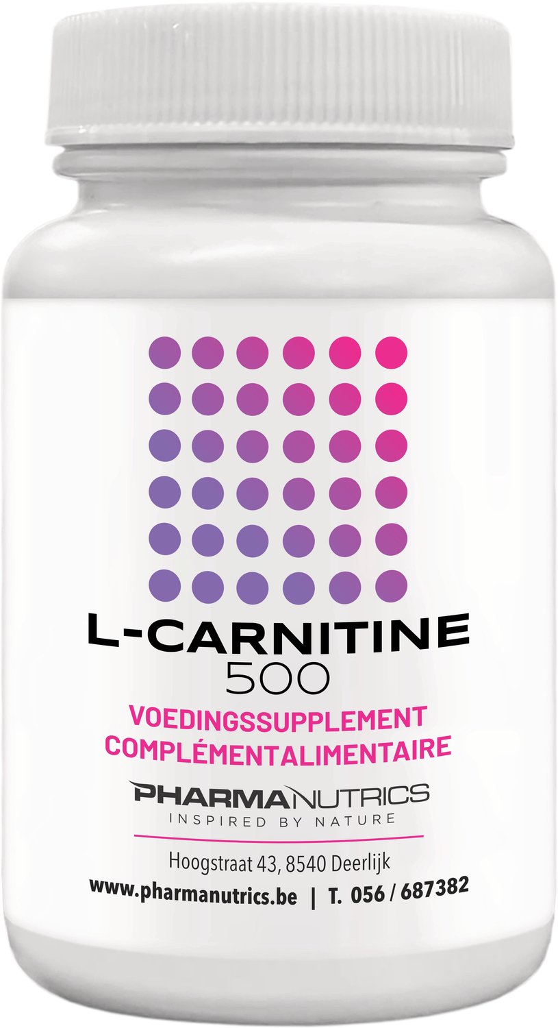 L-CARNITINE 500 120 TABL PHARMANUTRICS - ENERGIE - VETVERBRANDING - NATUURLIJK VOEDINGSSUPPLEMENT