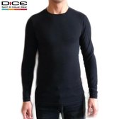 DICE Longsleeve shirt ronde hals zwart maat XL