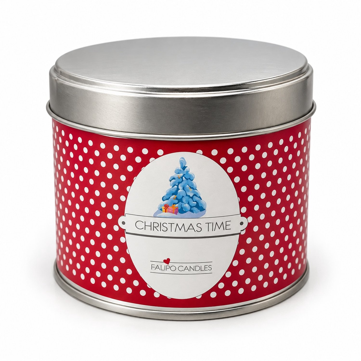 Falipo Candles Geurkaars christmas time groot (200ml) rood