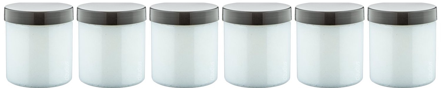 Claudius Luxe Verzorgende Bodyscrub-Gel Bamboe - 400 gram - Pot met zwarte deksel - set van 6 stuks - Hydraterende Lichaamsscrub - Body Scrub