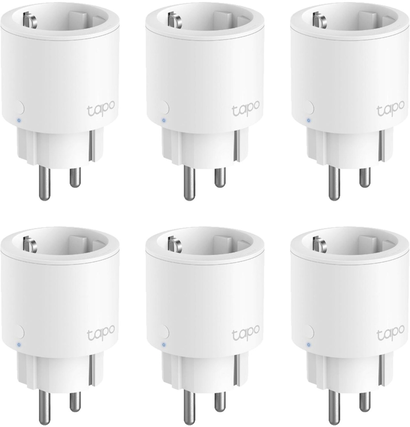 Tapo P115 Slimme Stekker Mini met Energiemeter 6-pack - Bundelvoordeel - Energiemonitor - 16A / - Compact Formaat - Geen Hub Nodig - Werkt met Alexa & Google - Afwezigheidsmodus - Schema's & Timers - Overbelastingsbeveiliging